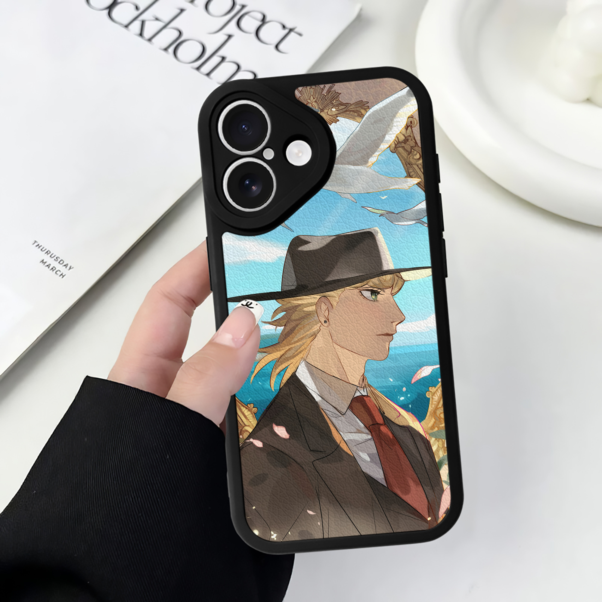 （画像用） ジョジョの奇妙な冒険 JoJo's Bizarre Adventure 【iPhone 16シリーズ対応】シリコンスマホケース（レザー調） 材質：シリコン